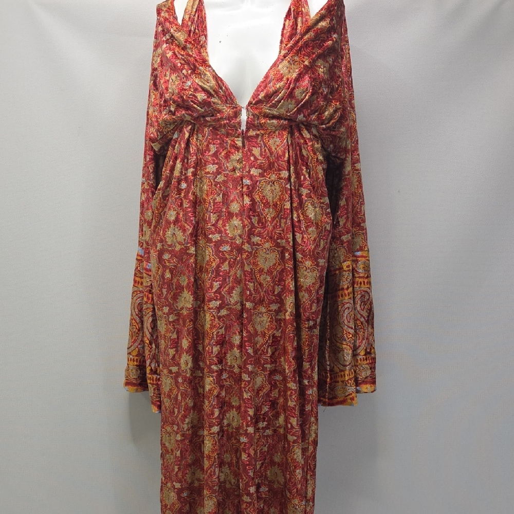 Free People Red and Gold Jumpsuit